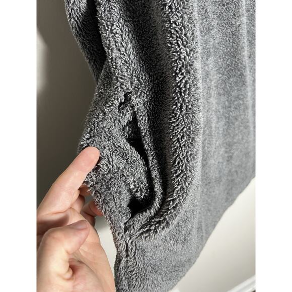 Clemson Sherpa Pullover By Three Square 1/4 Zip Sz. L Grey Tiger Paw Warm Soft - Picture 8 of 13